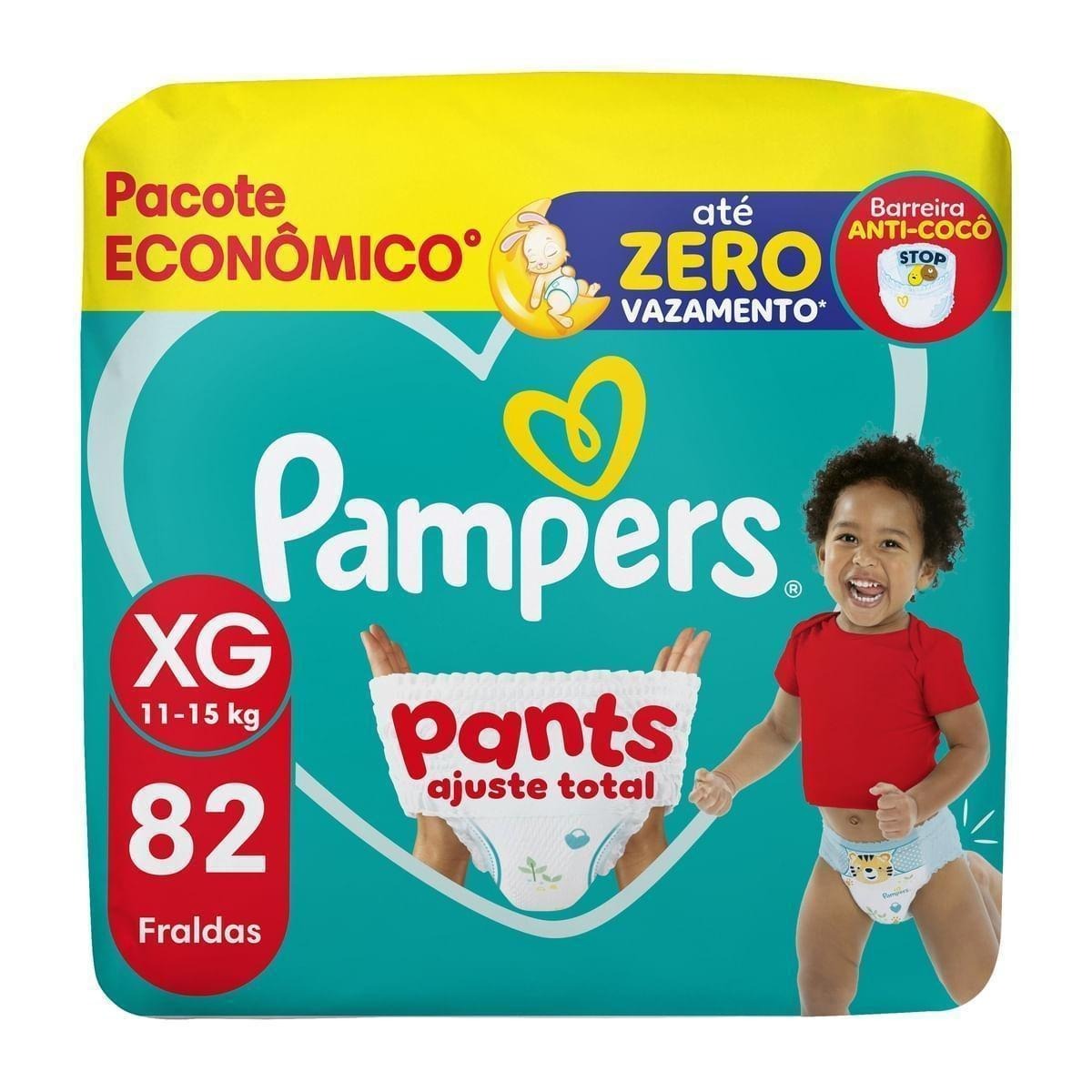 Fralda Pampers Pants Ajuste Total Xg 82 Unidades — Pampers | Farmácia Resyla