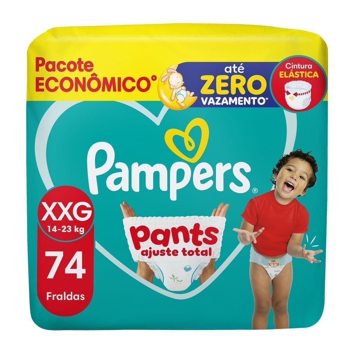 Fralda Pampers Pants Ajuste Total Xxg 74 Unidades — Pampers | Farmácia Resyla