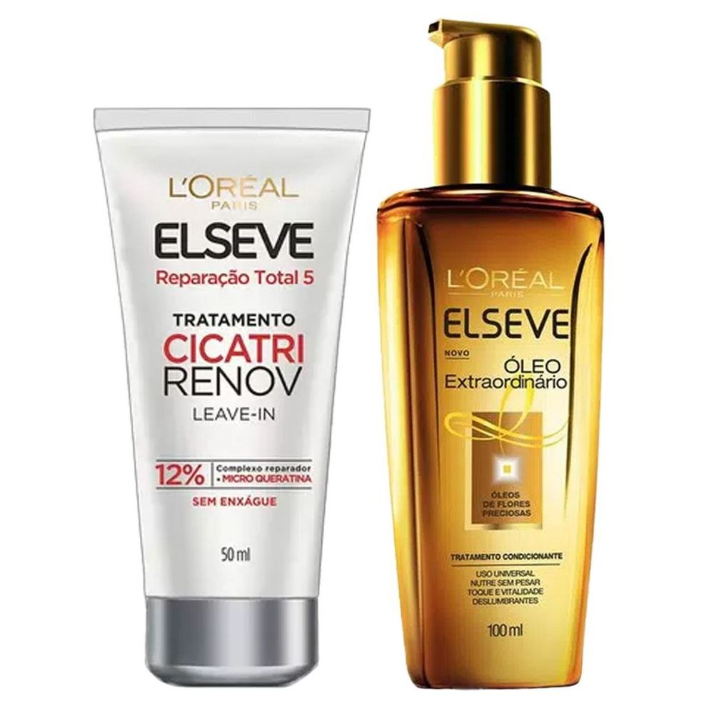 Kit Elseve Leave-In Cicatri Renov 50ml + Óleo Extraordinário 100ml — L'Oréal | Farmácia Resyla